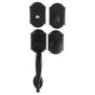 Bouvet - Tubular Entrance Handle Set - Complete single cylinder set for 1 3/4'' door - Pewter 012