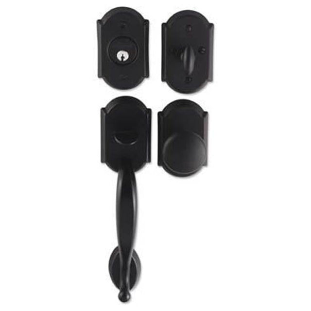 Bouvet - Tubular Entrance Handle Set - Complete full dummy set - Pewter 012