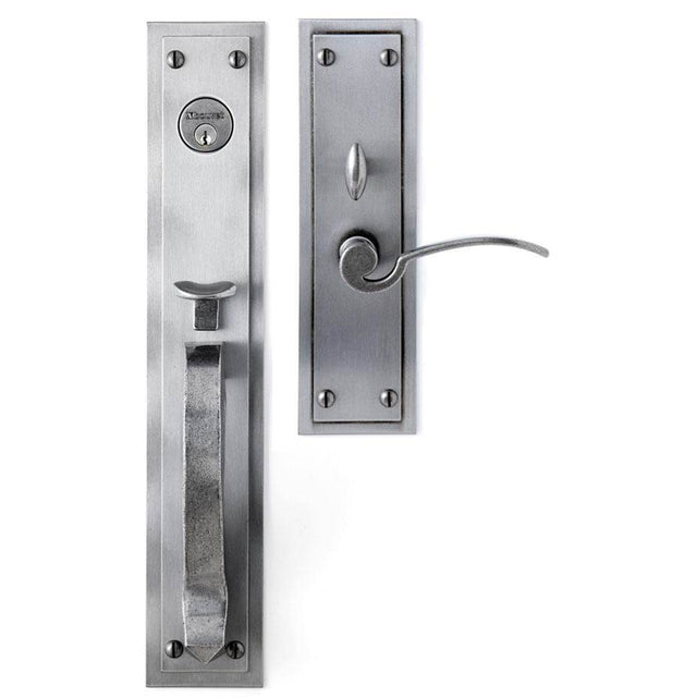 Bouvet - Entrance Handle Set - Trim set without mechanism - Pewter 012