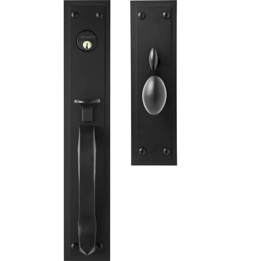 Bouvet - Entrance Handle Set - Trim set without mechanism - Pewter 012