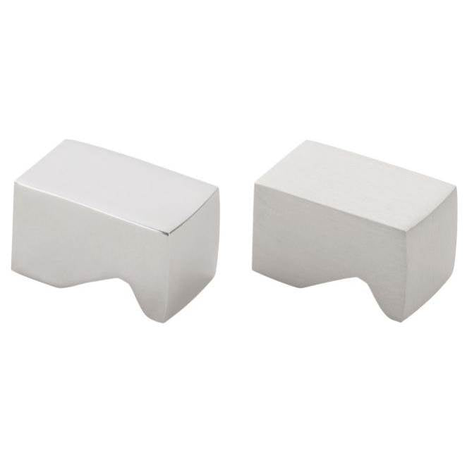 Bouvet - Cabinet Square Knob - Mat Aluminium 066