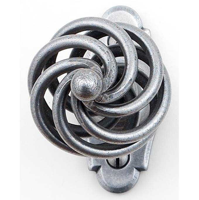 Bouvet - Tracy Knob on Plate - Pewter 012