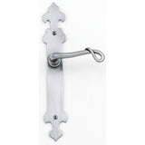 Bouvet - Navarre Lever Set - Complete single profile cylinder set for 1 3/4'' door - Pewter 012