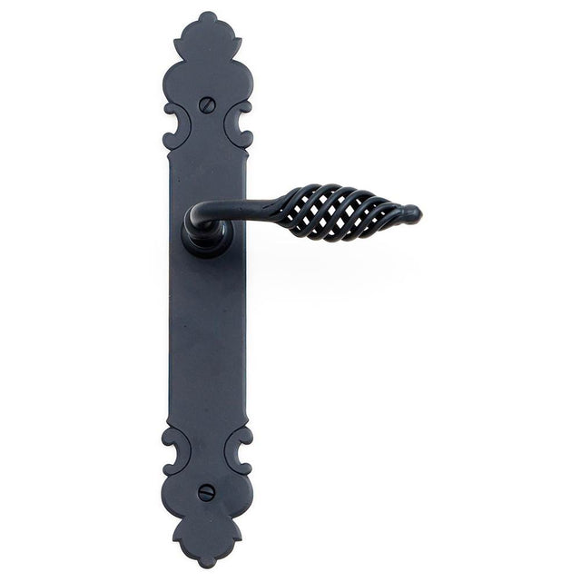 Bouvet - Clery Lever Set - Complete single profile cylinder set for 1 3/4'' door - Pewter 012