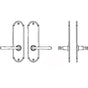 Bouvet - Interior Escutcheon Set - Complete privacy set - Pewter 012