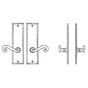 Bouvet - Interior Escutcheon Set - Complete privacy set - Pewter 012
