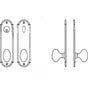 Bouvet - Entry Tubular or Mortise set - Single cylinder deadbolt set for 1 3/4'' - Pewter 012