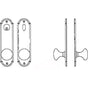 Bouvet - Entry Tubular or Mortise set - Complete full dummy set to match 25 fonction - Pewter 012