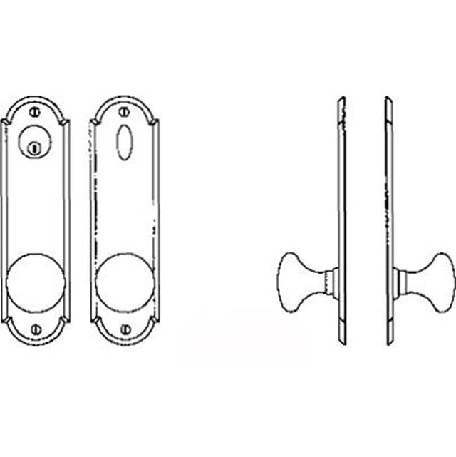 Bouvet - Entry Tubular or Mortise set - Complete full dummy set to match 144 fonction - Pewter 012