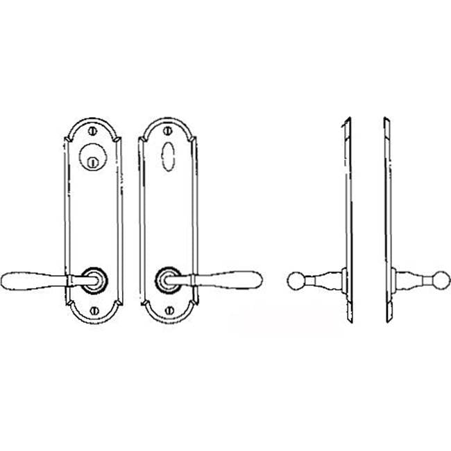 Bouvet - Entry Tubular or Mortise set - Single cylinder mortise lock set for 1 3/4'' - Pewter 012
