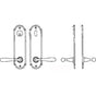 Bouvet - Entry Tubular or Mortise set - Single cylinder mortise lock set for 1 3/4'' - Pewter 012