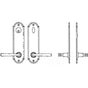 Bouvet - Entry Tubular or Mortise set - Single cylinder mortise lock set for 1 3/4'' - Pewter 012