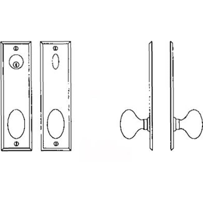Bouvet - Entry Tubular or Mortise set - Complete full dummy set to match 25 fonction - Pewter 012