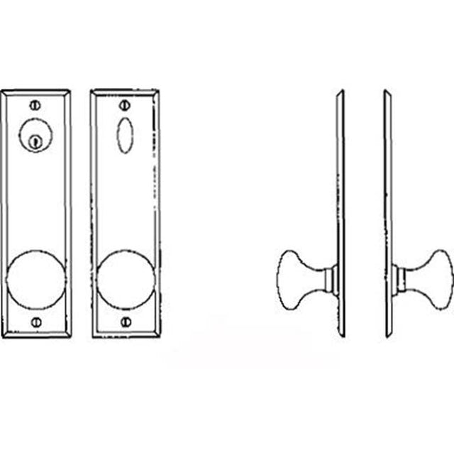 Bouvet - Entry Tubular or Mortise set - Single cylinder deadbolt set for 1 3/4'' - Pewter 012