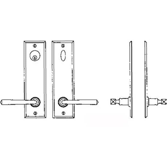 Bouvet - Entry Tubular or Mortise set - Complete full dummy set to match 144 fonction - Pewter 012