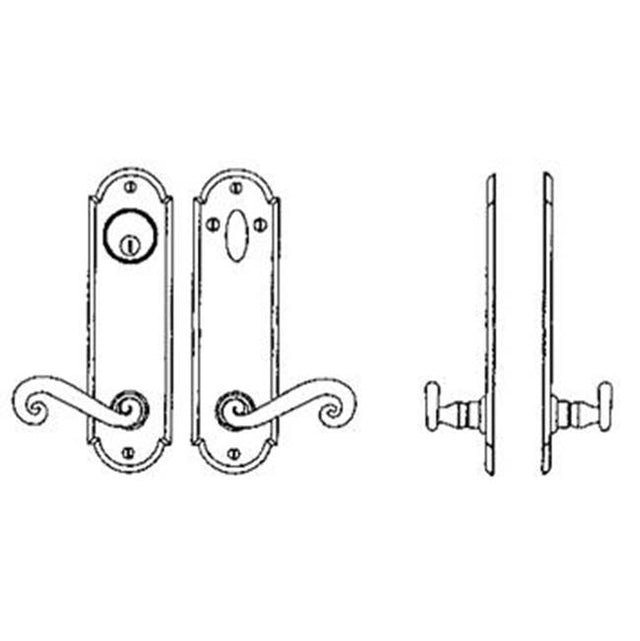 Bouvet - Entry Tubular or Mortise set - Complete full dummy set to match 25 fonction - Pewter 012
