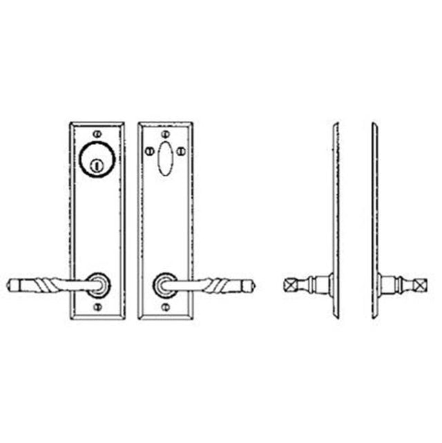 Bouvet - Entry Tubular or Mortise set - Complete full dummy set to match 25 fonction - Pewter 012