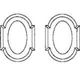 Knob set on rosette - Complete full dummy set