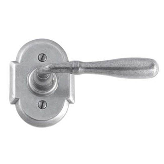 Bouvet - Lever set on rosette - Complete passage set - Pewter 012