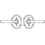 Lever set on rosette - Complete single dummy set