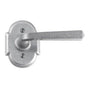 Bouvet - Lever set on rosette - Complete privacy set - Pewter 012