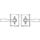 Lever set on rosette - Complete full dummy set