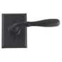 Bouvet - Lever set on rosette - Complete privacy set - Pewter 012