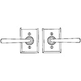 Lever set on rosette - Complete single dummy set