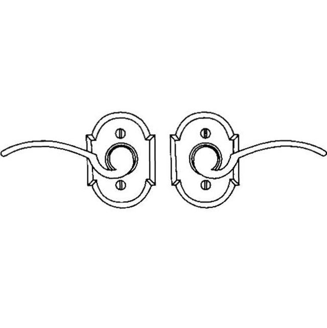 Bouvet - Lever set on rosette - Complete single dummy set - Pewter 012
