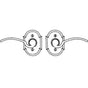 Bouvet - Lever set on rosette - Complete full dummy set - Pewter 012