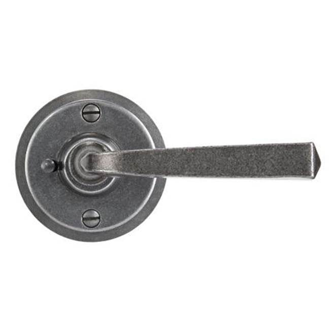 Bouvet - Lever set on rosette - Complete privacy set - Pewter 012