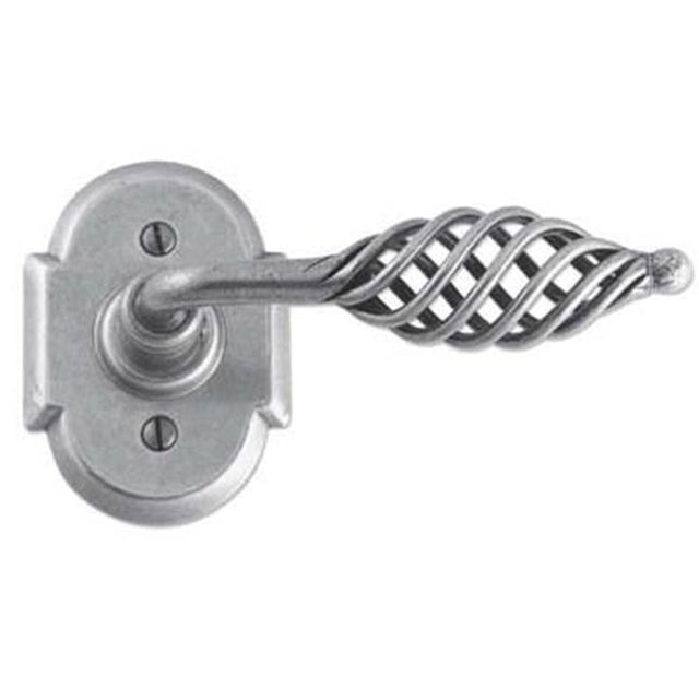 Bouvet - Lever set on rosette - Complete passage set - Pewter 012