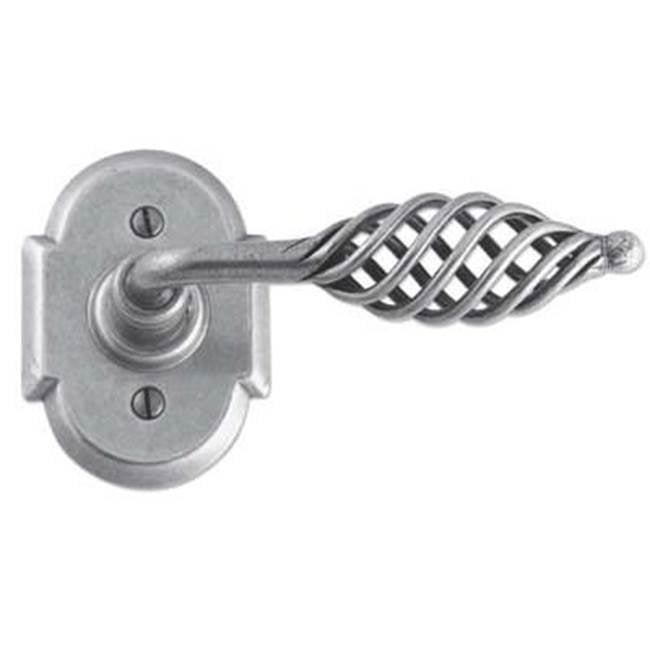 Bouvet - Lever set on rosette - Complete privacy set - Pewter 012