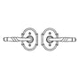 Bouvet - Lever set on rosette - Complete single dummy set - Pewter 012