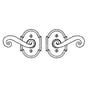 Bouvet - Lever set on rosette - Complete full dummy set - Pewter 012