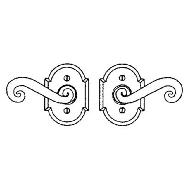 Bouvet - Lever set on rosette - Complete single dummy set - Pewter 012