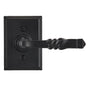 Bouvet - Lever set on rosette - Complete privacy set - Pewter 012