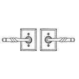 Lever set on rosette - Complete passage set