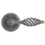 Bouvet - Lever set on rosette - Complete privacy set - Pewter 012