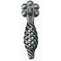 Bouvet - Drop Basket Handle with Rosette - Pewter 012