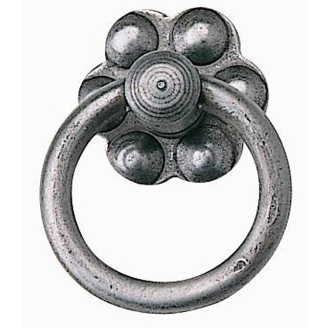 Bouvet - Classic Ring Handle with Rosette - Pewter 012