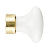 Oval porcelain button