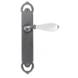 Bouvet - Porcelaine Lever on Escutcheon Set - Complete half dummy set - Blue Porcelaine / Black 097