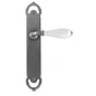 Bouvet - Porcelaine Lever on Escutcheon Set - Complete half dummy set - Blue Porcelaine / Black 097