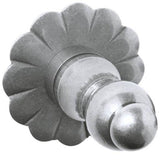 Bouvet - Robe Hook 6107 with 1409 Rosette - Pewter 012