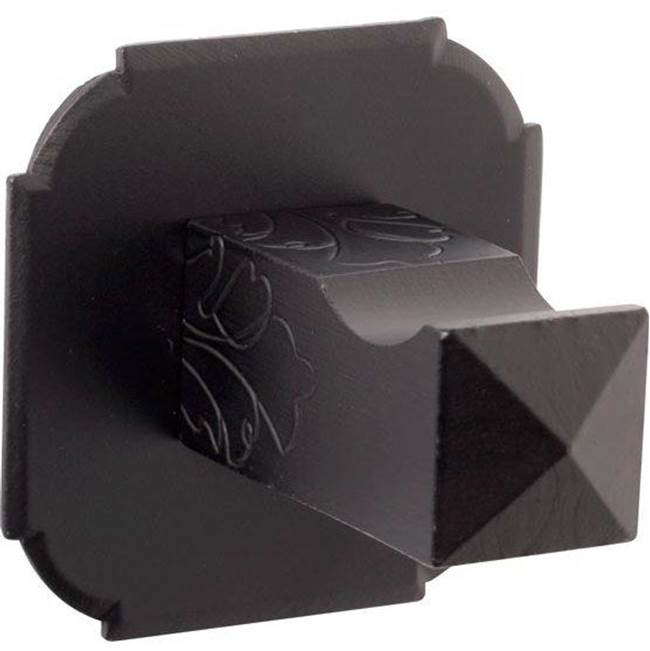 Bouvet - Robe Hook 6207 with 1408 Rosette - Pewter 012