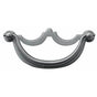 Bouvet - Drop Handle with Backplate - Pewter 012