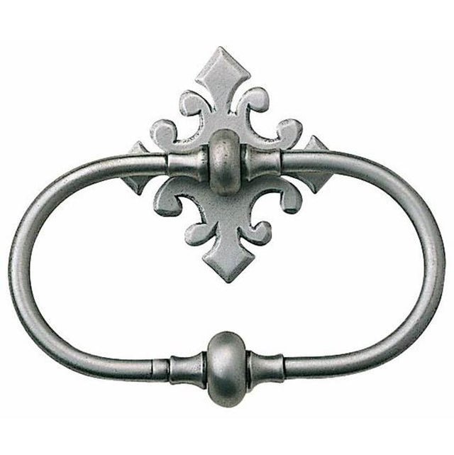 Bouvet - Ring Handle with Rosette - Pewter 012
