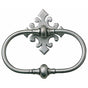 Bouvet - Ring Handle with Rosette - Pewter 012