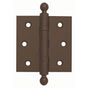 Bouvet - Ball Bearing Hinge with Round Tips - Antique Brass 057